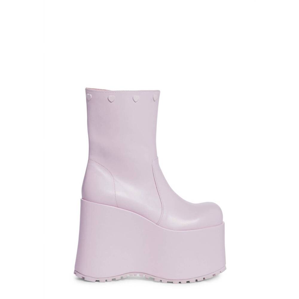 NEW SUGAR CANDY MOUNTAIN women's snuggle wonderland high platform boots in pink